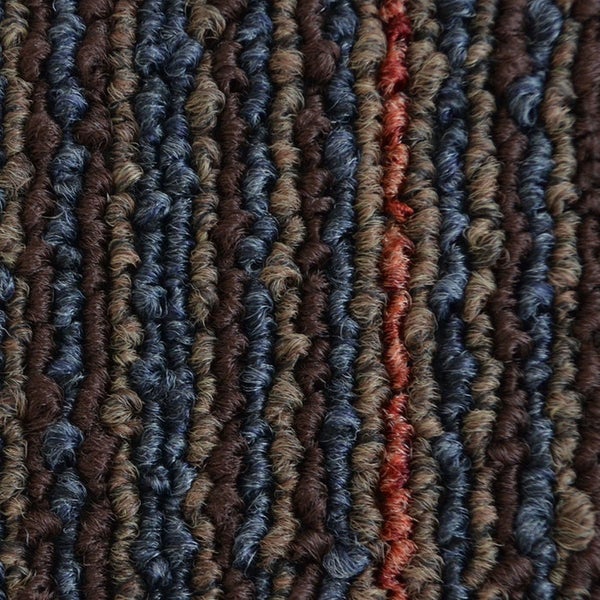 FLOORDIREKT Teppichfliese Berlin - Selbstliegend -  50x50 cm - Braun
