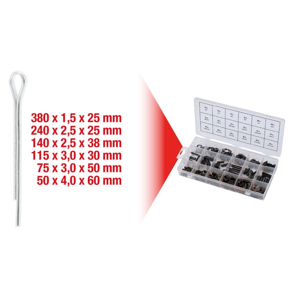 KS TOOLS Sortiment Splinte 1000tlg. - 970.0330