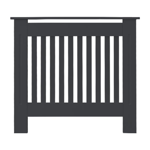 ECD Germany Heizkörperverkleidung Landhausstil 78x19x82cm Anthrazit aus MDF lackiert für Schlafzimmer Wohnzimmer Heizungsverkleidung Heizkörperabdeckung Heizungsabdeckung Heizung Heizkörper Abdeckung