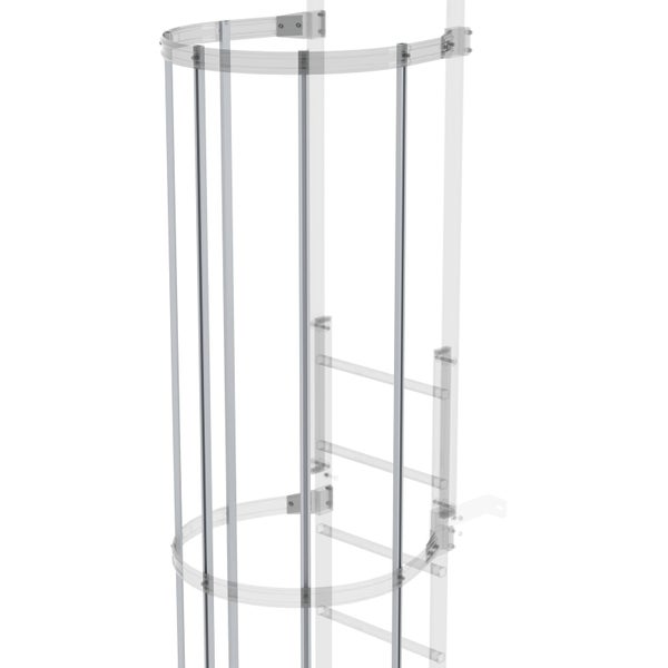 Leiteraufstieg mit Rückenschutz