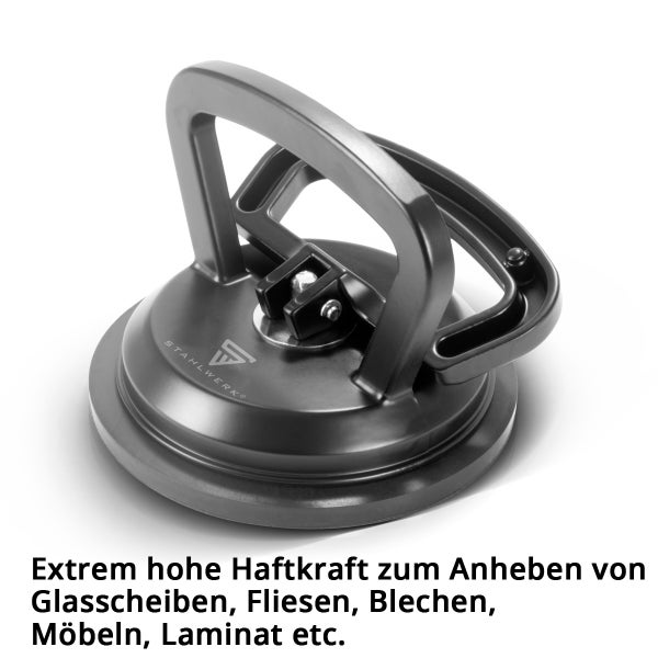 Saugheber 2er Set mit 2 x 50 kg Tragkraft und 12,5 cm | 5“ Durchmesser