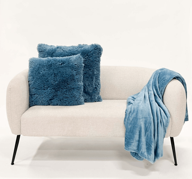 Fluffy Kissenbezug - Fluffy 60x60 cm, Blau