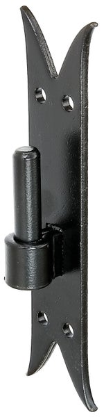 Kloben für Ladenband aus Metall mit Montageplatte in Pfeilform zum Anschrauben