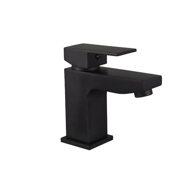 Home Deluxe - Waschtischarmatur AQUATIC - Farbe: Schwarz,13,5 x 4,2 x 13,2 cm - Material Messing,Griff Zink,⌀ 3,5 cm I Wasserhahn Mischbatterie Badarmatur