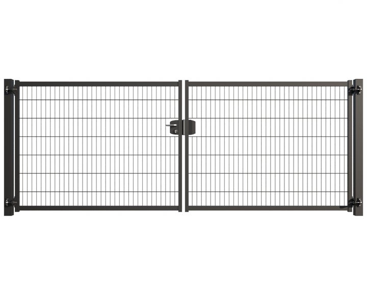 Doppelflügeltor aus Metallgitter für den Gartenzaun