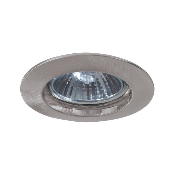 Premium LED Einbauleuchte IP44 rund 79mm GU10 max. 50W 230V dimmbar Eisen gebürstet