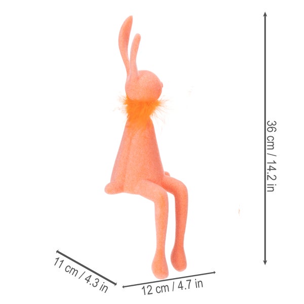 Dekorativer Hase mit Halskrause, 36 cm hoch