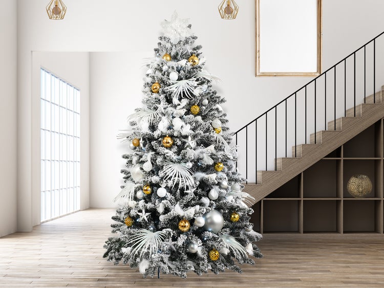 LAALU Weihnachtsschmuck-Set 222 Stück in Box POLAR GOLD für Weihnachtsbaum 300-600 cm