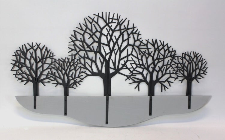 FRANK FLECHTWAREN | Wanddeko Bäume, METALL, 100 x 59 cm