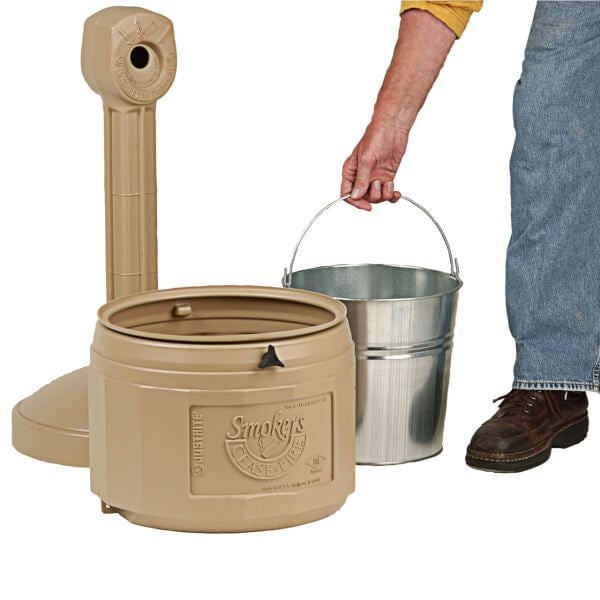 PROREGAL Sicherheits Standascher Standaschenbecher aus Kunststoff 15 Liter Innenbehälter Selbstlöschend HxB 98 x 42 cm Schwarz