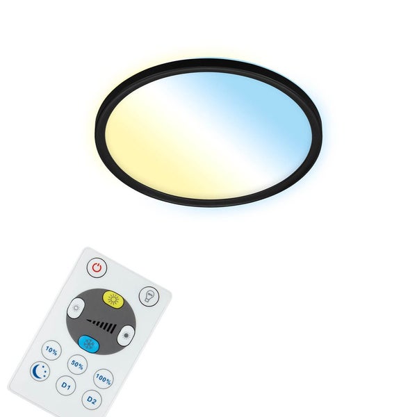 LED Panel Smart WiFi Bluetooth dimmbar CCT 18W schwarz Kunststoff Briloner
