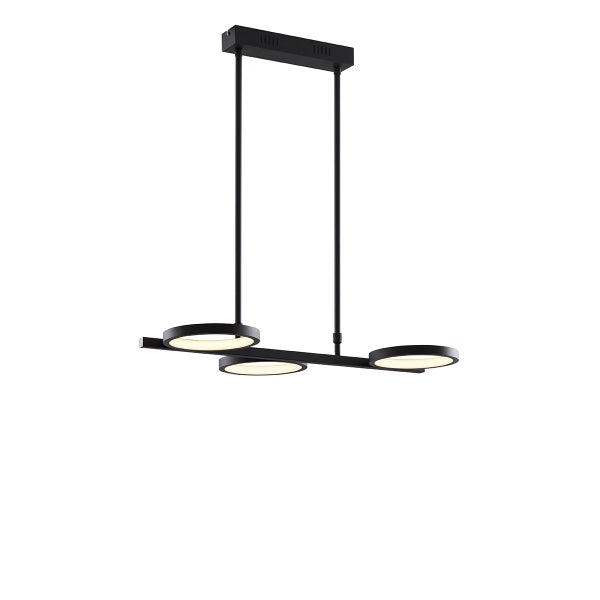 Moderne Hängelampe schwarz inkl. LED 3-stufig dimmbar 3-flammig - Vivé