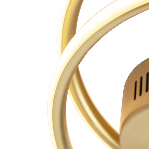 Nahaufnahme einer LED Deckenleuchte mit Ringdesign.