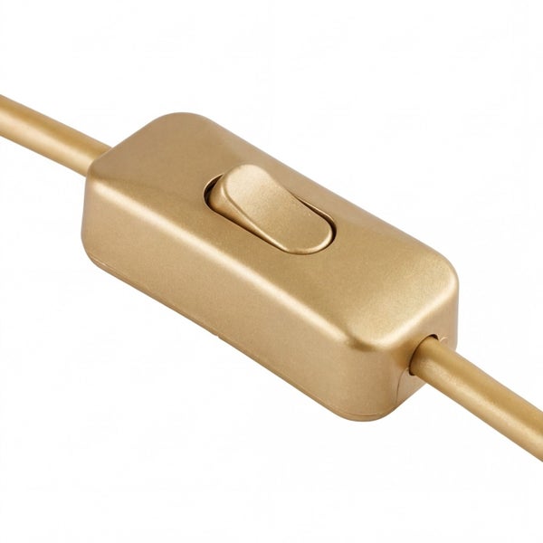 Goldfarbener Schnurzwischenschalter für Kabel