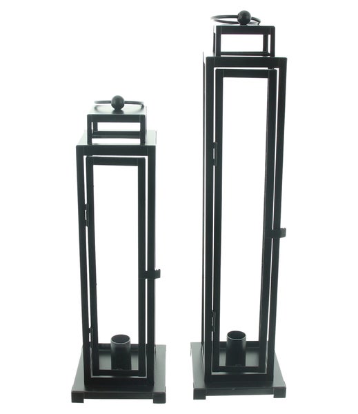 Zwei dekorative Windlichter aus Metall