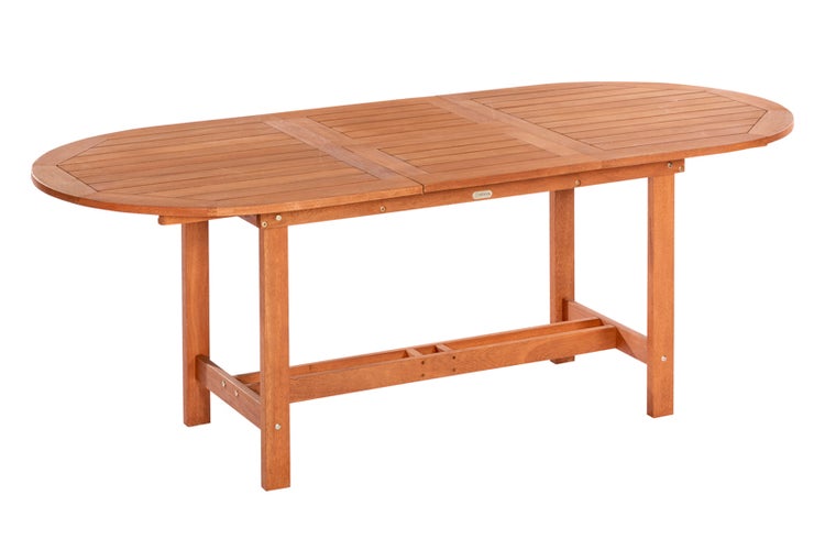 Gartentisch, ausziehbar, oval, 160 (210) x 90 cm, Eukalyptus
