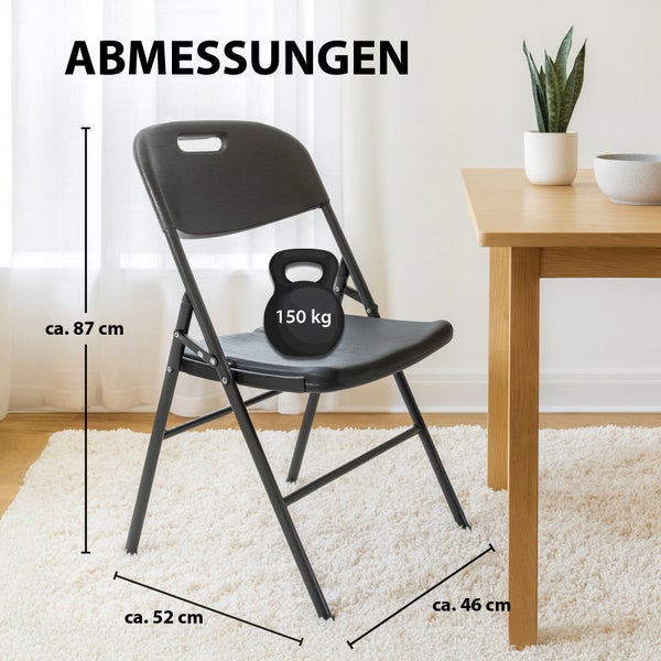 2x Klappstuhl 150 kg Sitzform ergonomisch Gartenstuhl wetterfest Campingstuhl in grauer Holzoptik