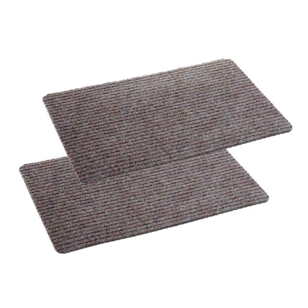 Zwei Fußmatten mit gerippter Textur