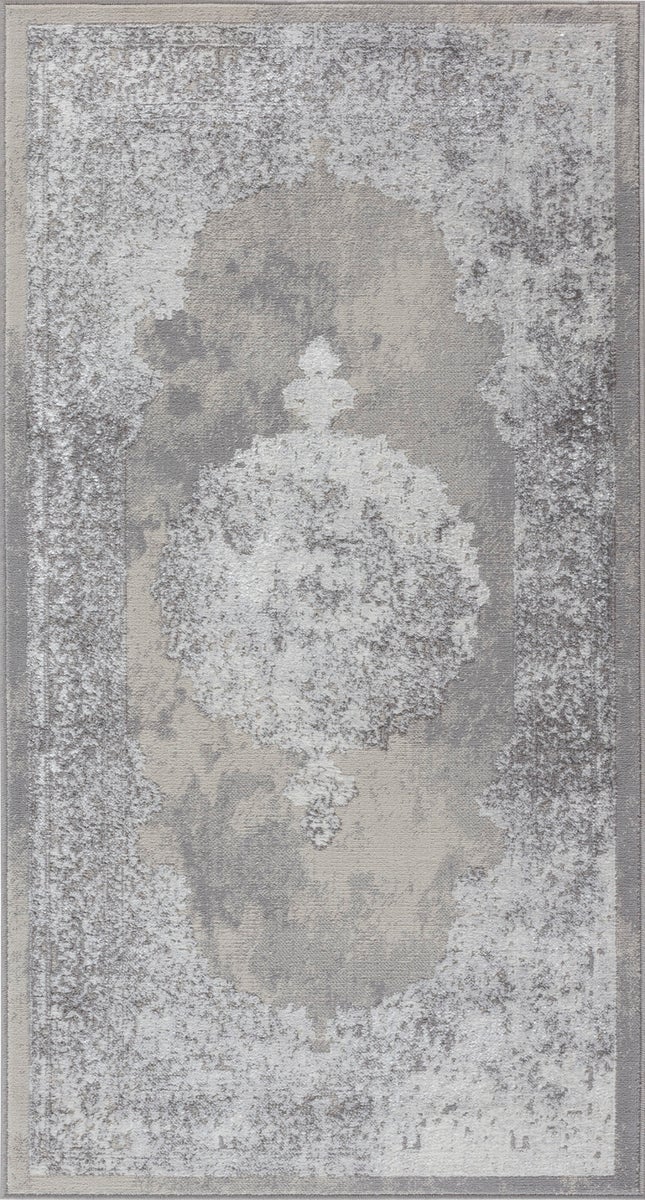Vintage Orientalischer Teppich - Weiß/Grau - 80x150cm - DEFNE