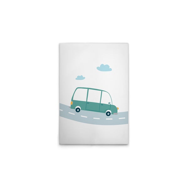 Gemaltes Bild eines Autos auf einer Straße