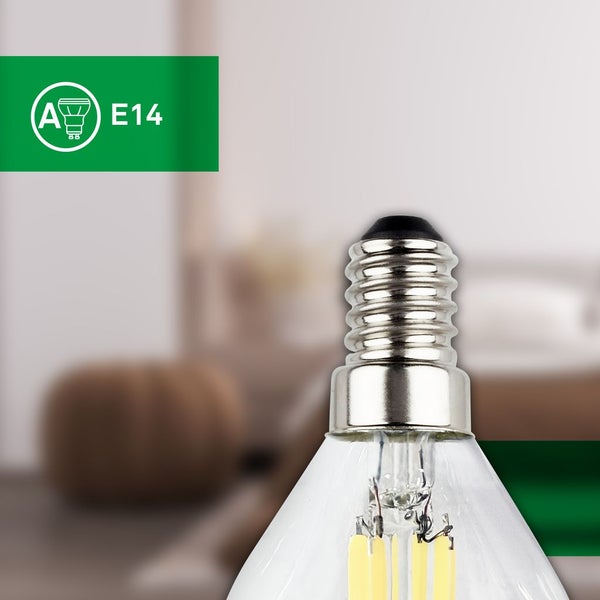2er Set LED Leuchtmittel E14 LED Lampe Tropfen Warmweiß Effizienzklasse A