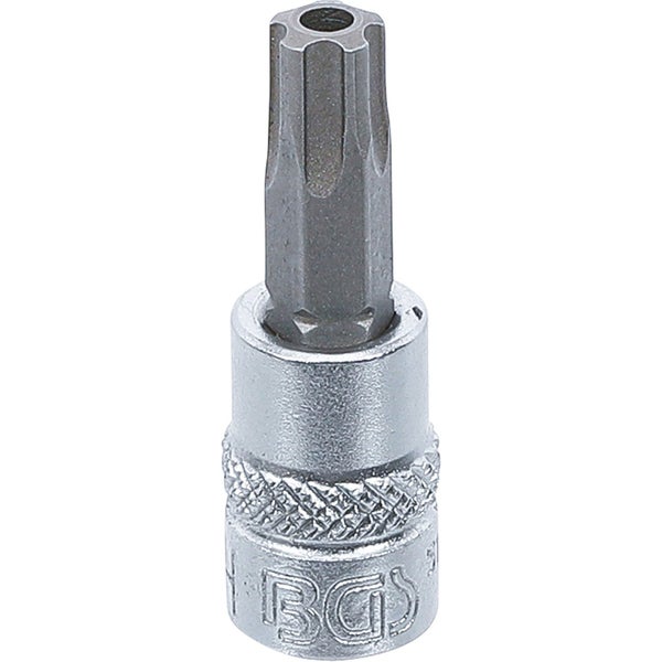 BGS Bit-Einsatz Antrieb Innenvierkant 6,3 mm (1/4) TS-Profil (für Torx Plus) mit Bohrung TS40 - 5184-TS40
