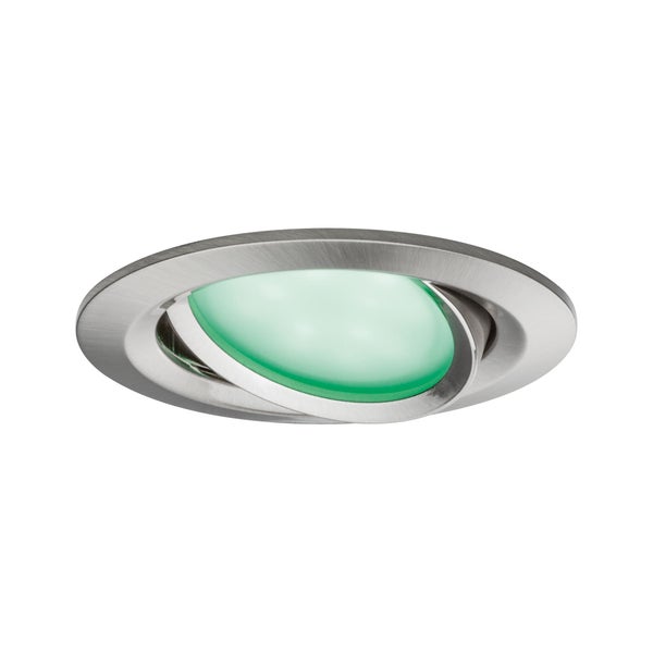 Starterset Smart Home smik Gateway mit Wandtaster + LED Einbauleuchte Nova Plus Coin Basisset schwenkbar RGBW