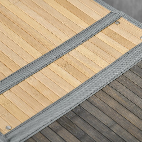 Bambusmatte mit Stoffeinfassung
