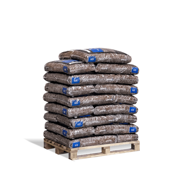 Galamio Holzhackschnitzel Braun 60l x 26 Sack 1560l Palette
