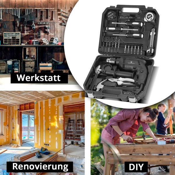 Heimwerker Set DTS-33 ST Werkzeugkasten mit 32-teiligem Werkzeug Set