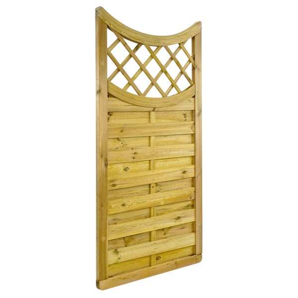 Holzzaun mit Rankgitter