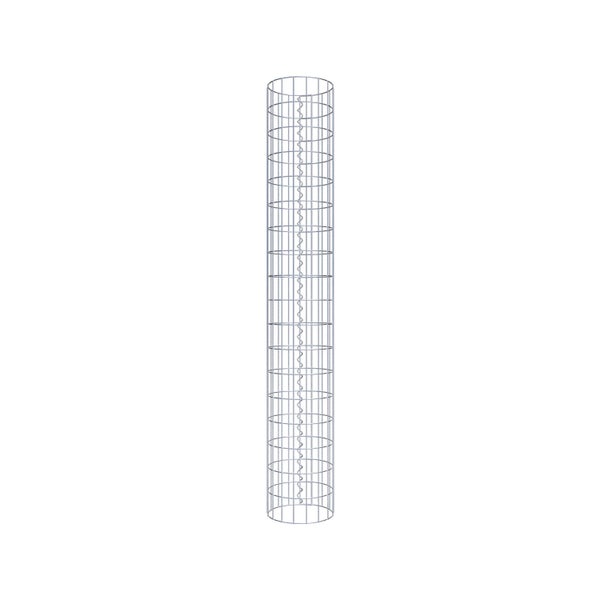 Gabionensäule Durchmesser 27 cm, MW 5 x 10 cm rund - Höhe: 1,80 m