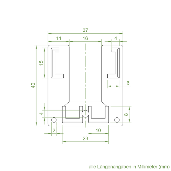 DIWARO. Einlauftrichter für Kunststoff Rollladen-Führungsschiene 930 | braun