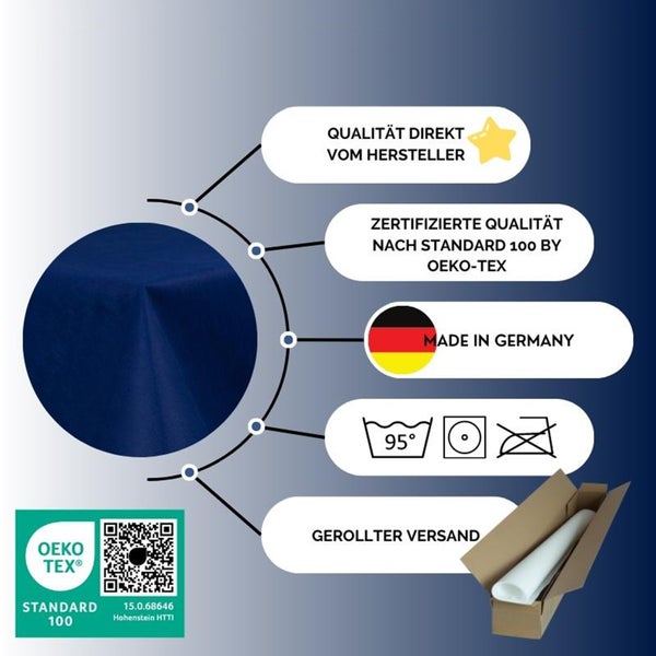 Sensalux Kombi-Set 1 Tischdeckenrolle 1m x 25m blau + Tischläufer 15cm beige