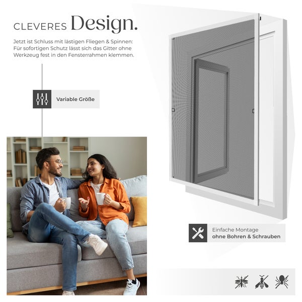 Insektenschutzgitter mit variable Grösse und einfacher Montage