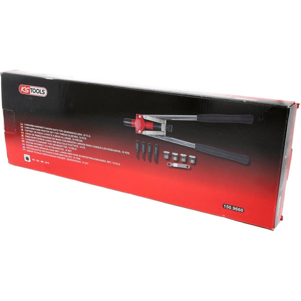 KS Tools Blindnietzangen-Satz für Gewindehülsen, 10-teilig im Koffer