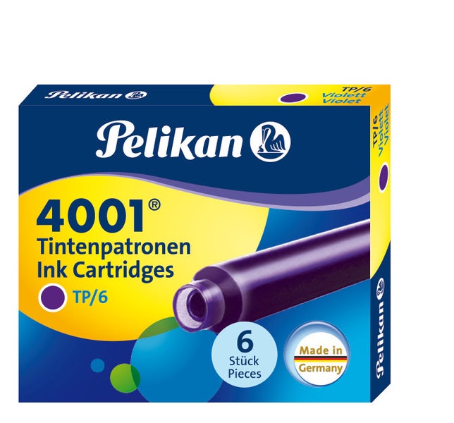 Pelikan Tintenpatronen 4001® 6er Set  Standard-Patronen, Violett