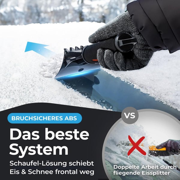 LYVANAS Eiskratzer Auto TESTSIEGER 2025* - Ergonomischer Profi Scheibenkratzer Auto schnell & stark - Effizienter & sicherer Schneekratzer Auto aus Premium ABS - Kratzer Auto Zubehör schont langlebig