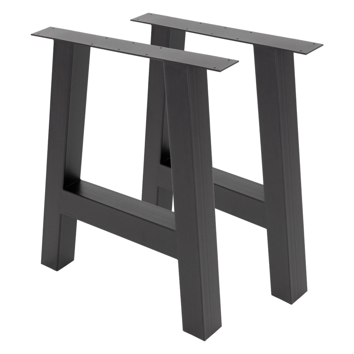 ML-Design 2er Set Tischbeine A-Form 70x72cm Anthrazit, Profil 8x8cm, pulverbeschichteter Stahl, Industriedesign, Metall Tischkufen Tischgestell Tischuntergestell Möbelfüße, für Esstisch Schreibtisch
