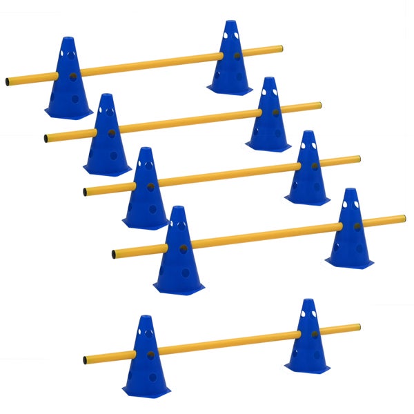 Set aus Markierungskegeln mit Stangen für Agility Training