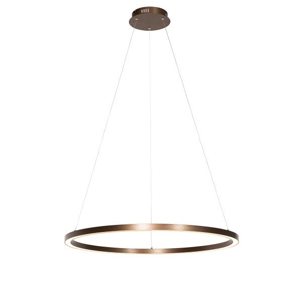 Ringförmige Hängeleuchte mit filigranen Aufhängungskabeln