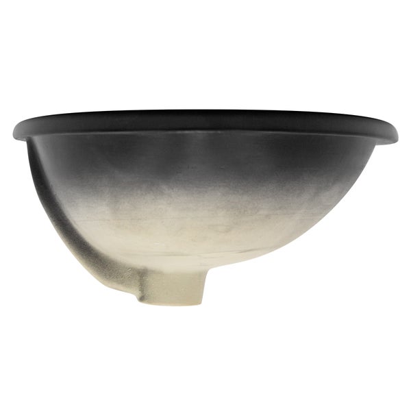 ML-Design Waschbecken aus Keramik Schwarz matt 49x40,5x19,5 cm Oval mit Ablaufgarnitur, Einbauwaschbecken mit Überlauf, Aufsatzwaschbecken Einbauwaschtisch Waschschale Handwaschbecken, für Badezimmer
