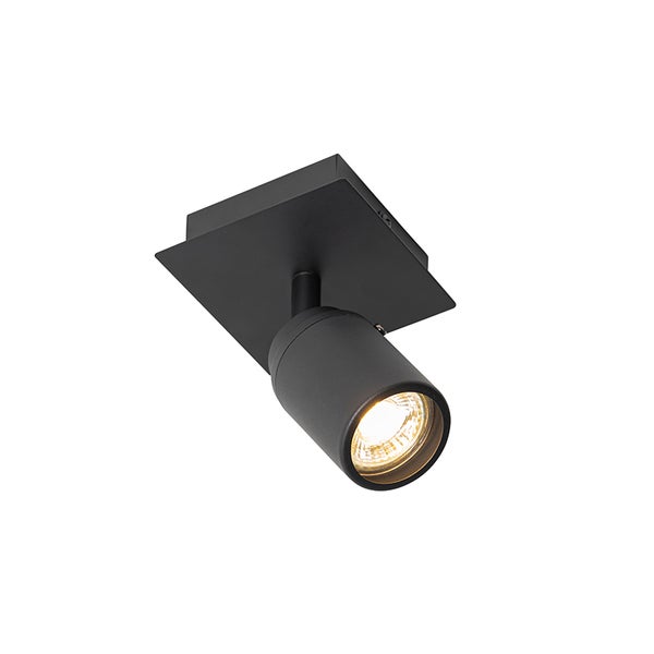 Schwarzer Deckenspot für Innenräume