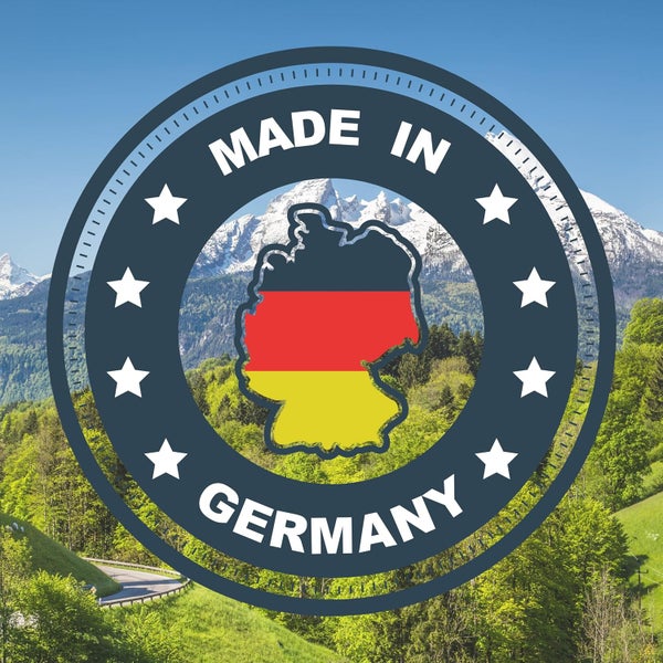 Hergestellt in Deutschland Siegel mit Deutschlandkarte