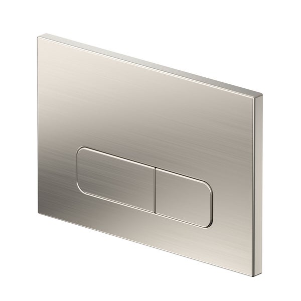 Drückerplatte Brushed Nickel Kompatibel zu Geberit Duofix Sigma (UP 320) 2 Mengenspülung