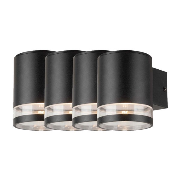 Vierer-Wandleuchte mit zylindrischem Design für den Außenbereich