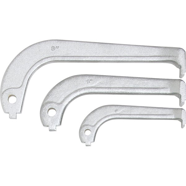 Satz von drei Kranauslegern in verschiedenen Größen