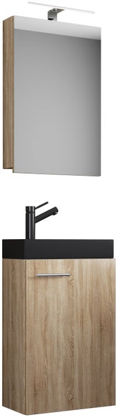3tlg Waschtisch Slito SC Toilette schmal Schwarz