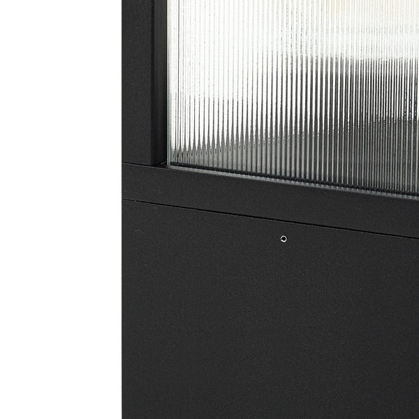 Lucande Außenleuchte Klemens (spritzwassergeschützt (Modern) in Schwarz aus Aluminium (1 flammig, E27) - Wegeleuchte Pollerleuchte Wegelampe Sockelleuchte
