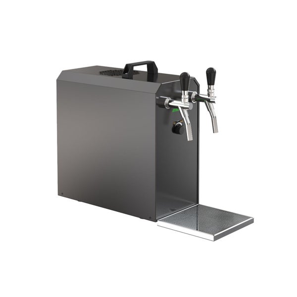 Untertheken Komplett Set - Zapfanlage, Bierzapfanlage - STREAM 50K mit Luftpumpe, 2-leitig, 55 l/Std, BLACK EDITION, KeyKeg, Köpi